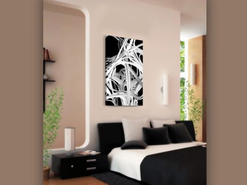 картина пано модерен абстракт черно бяло