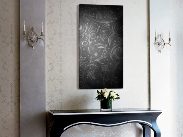 картина флорал текстура модерен абстракт черно и сиво