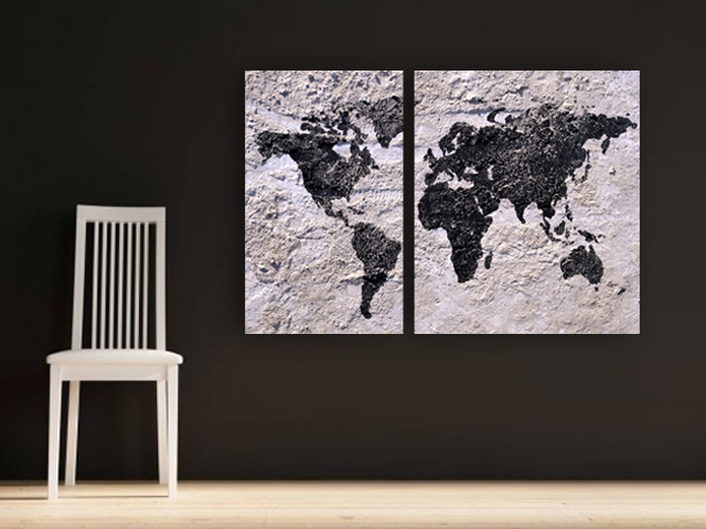 картина пано карта на света