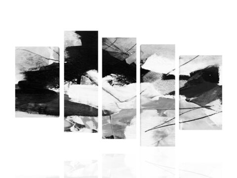 картина черно бяло абстракт