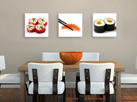 картина суши сет ресторант 3 части