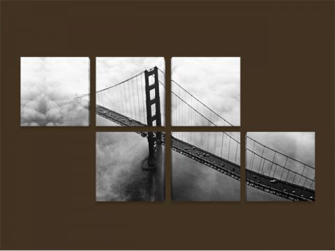мост мъгла пейзаж