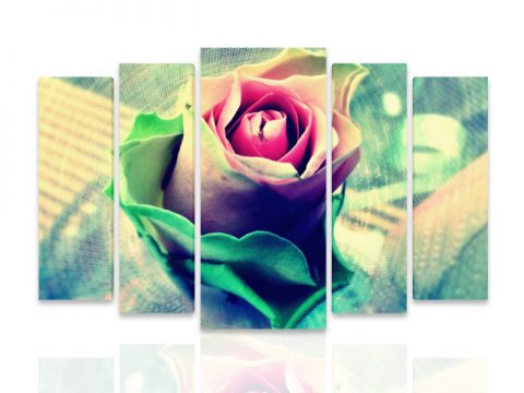 картина цветна роза