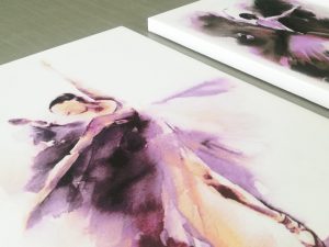 онлайн магазин картини, картина за стена с акварелни балерини от 3 части