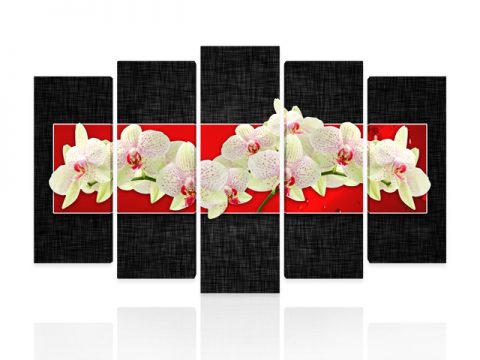 картини орхидеи червено 5 части канава
