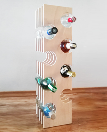 дизайнерски стойка за вино бутилки