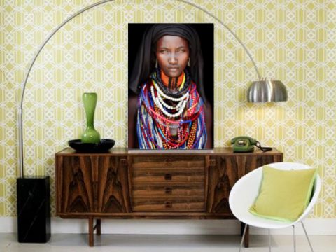 Картина пано Африканка арт фото