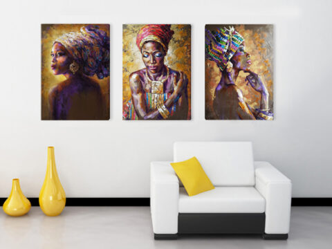 африканки картина пано, картини за стена
