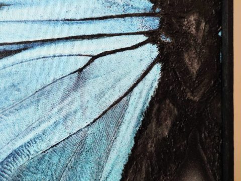 Картина Синя Пеперуда с ръчен релеф