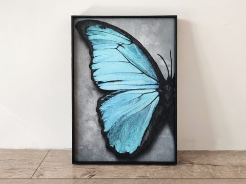 Картина Синя Пеперуда с ръчен релеф